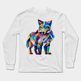 Cute Wolf Colorful Long Sleeve T-Shirt